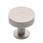 M Marcus Heritage Brass Disc Design Cabinet Knob with Rose 32mm 